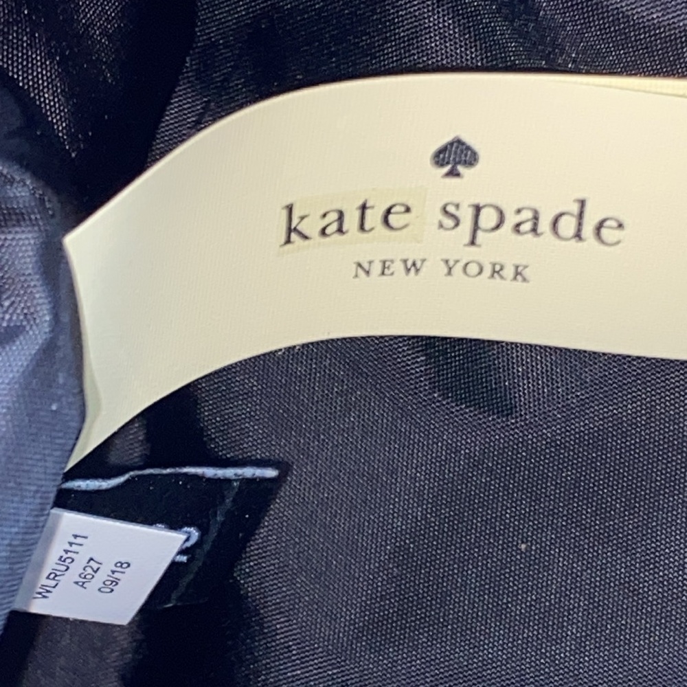 Like New Kate Spade Large Drewe Pouch Blk W/Gold Sz. 10.25” x 7.25” Gorgeous! - Picture 9 of 12
